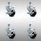 Service Caster 3 Inch SS Hard Rubber Wheel Swivel 10mm Threaded Stem Caster Set Brake SCC SCC-SSTS20S314-HRS-TLB-M1015-4 - alternate 1